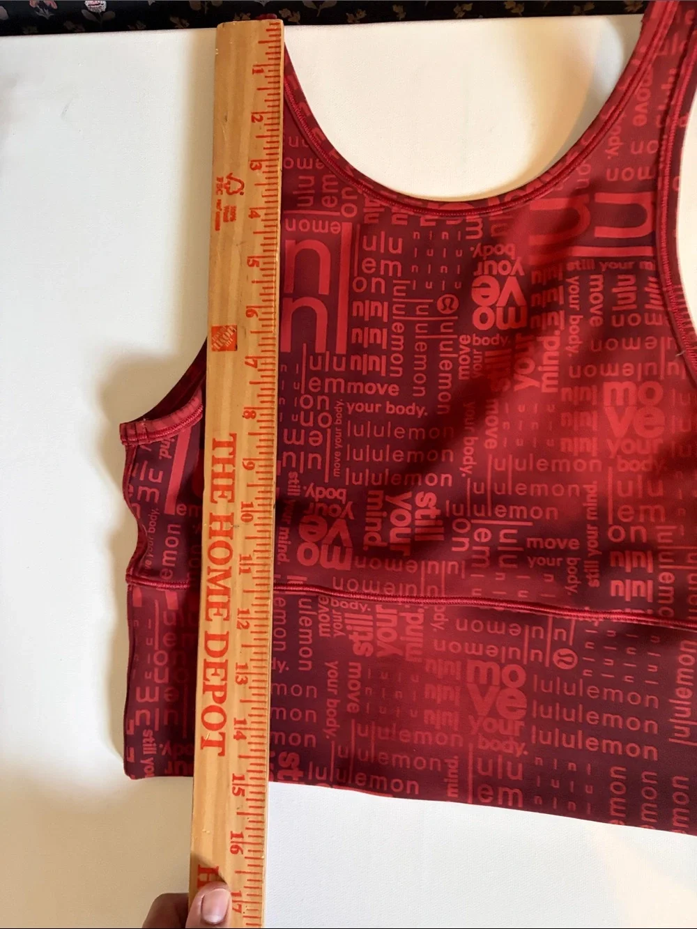 lululemon athletica Red Graphic Crop Tank